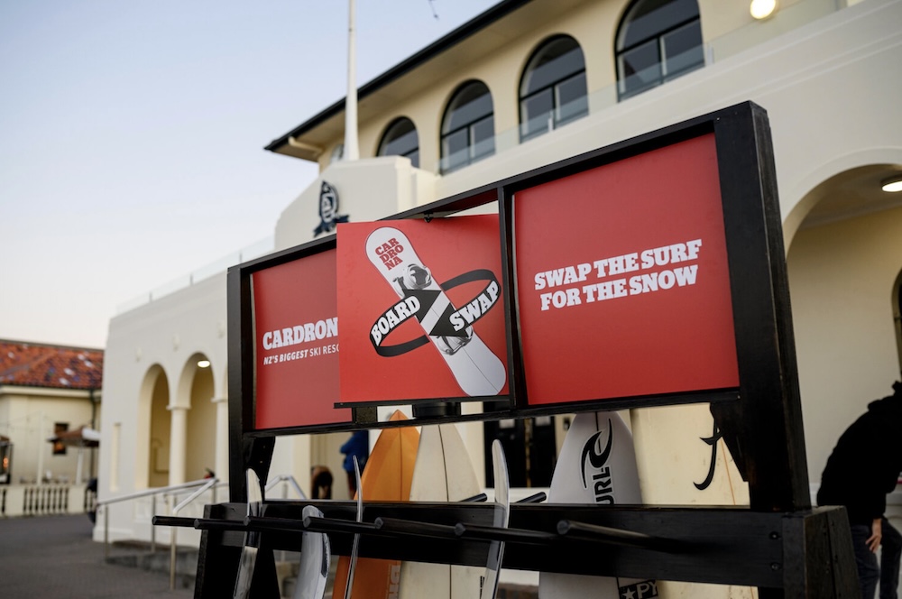 Cardrona drops in on Bondi Beach as RealNZ launches first campaign with Thinkerbell